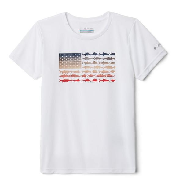 Columbia PFG Shirts Girls White USA (US1193046)